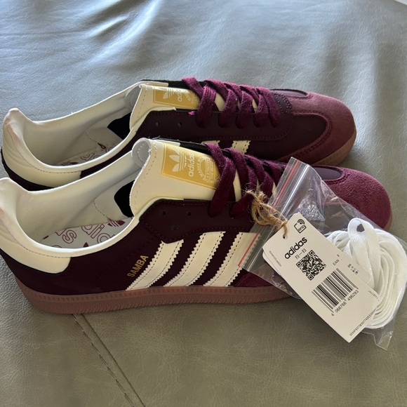 adidas Shoes - adidas Samba Maroon and White Women's Shoes